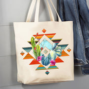 Western Aztec Canvas Tote Bag